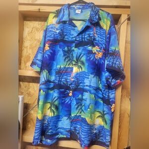 King‎ Kameha Vibrant Tropical Hawaiian Shirt Mens Size 5XL